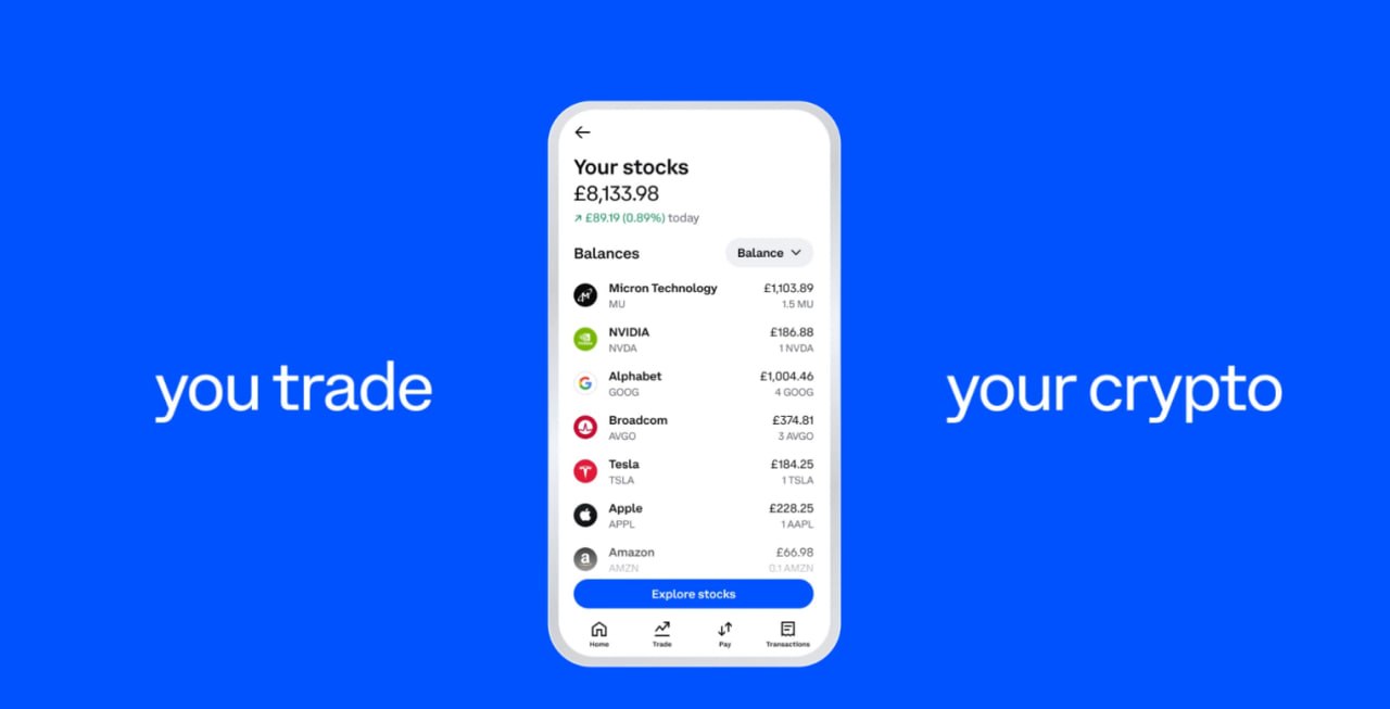 Coinbase launches round-the-clock trading of U.S. stocks (24/5) for Britons